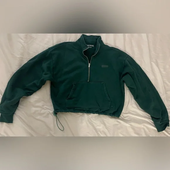 SET Active Forest Green Quarter-Zip Sweatshirt - Picture 2 of 2